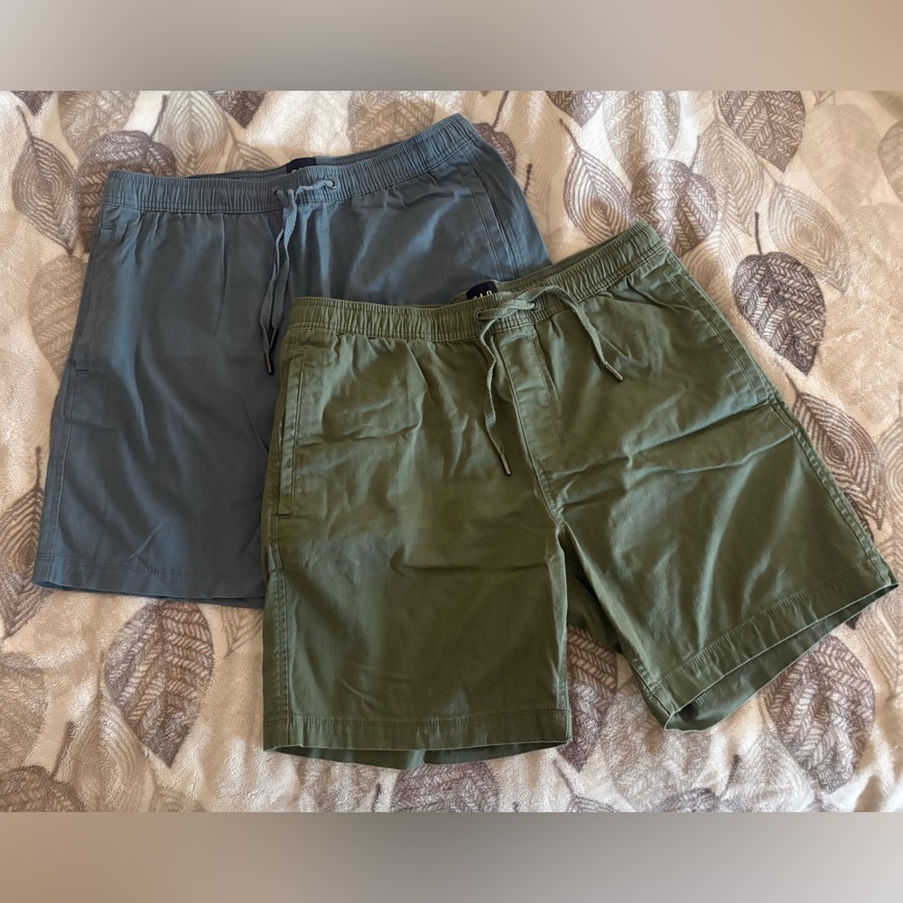 New Without Tags - GAP Men's Drawstring Shorts in Olive and Blue